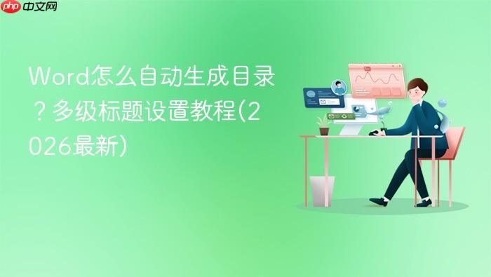 Word怎么自动生成目录?多级标题设置教程(2026最新)-1 Word怎么自动生成目录?多级标题设置教程(2026最新)